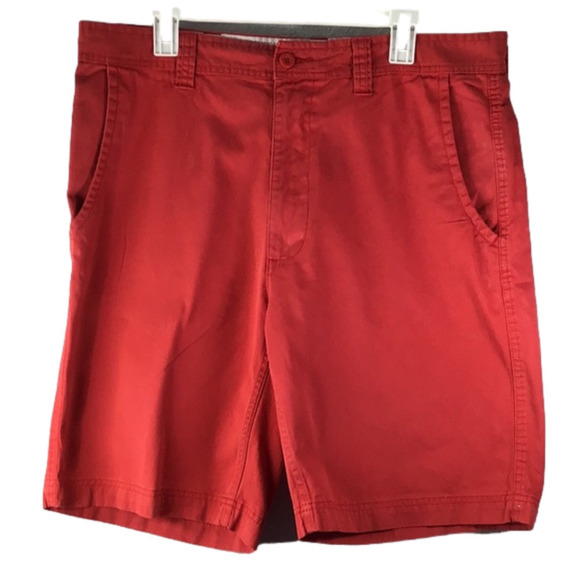 St John’s Bay Mens Shorts Sz 36 Red Raspberry - Picture 1 of 5